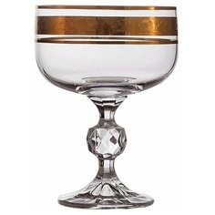 Креманки/мартинки 200 мл 6 шт Crystalite Bohemia "Клаудия /Цветочный узор на золоте" / 038685