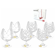 Бокалы для бренди 400 мл 6 шт 3 х 2 Rona "Гала /Wintime /Гранд микс" / 078850