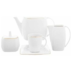 Чайный сервиз на 6 персон 15 предметов Thun "Eye /Отводка золото" / 143900 Thun1794