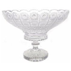 Ваза для фруктов 35,5 см н/н Glasspo "Хрусталь резной" / 146528