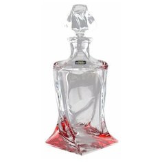 Графин для водки/ликера 500 мл Crystalite Bohemia "Квадро /Красное дно" / 098216