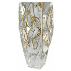 Ваза для цветов 30 см Bohemia Jihlava "Bamboo-2 /с золотом" / 143385