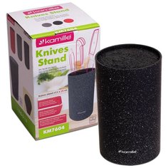 Подставка для ножей Kamille KM-7604 (18 см) белый мрамор, серый мрамор, черный мрамор