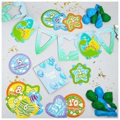 Страна Карнавалия Воздушные шары «Сыночек», фотоальбом, гирлянда, наклейки, 24 предмета в наборе