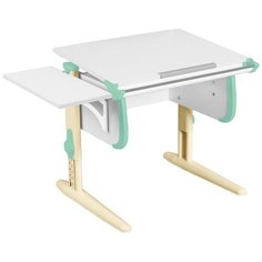 Стол детский ДЭМИ White-Стандарт СУТ-24-01К 100x55 см белый/аквамарин/бежевый