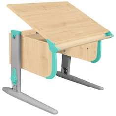 Стол детский ДЭМИ СУТ-24 75x55 см клен/аквамарин/серый