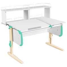 Стол детский ДЭМИ White-Double СУТ 25-01Д2 120x82 см белый/аквамарин/бежевый