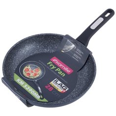 Сковорода 28 см Kamille KM-5390MR (Ø28 см) с покрытием чёрный мрамор из кованного алюминия