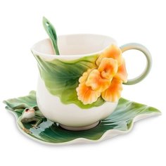 Чайная пара Лягушки и цветы канны Объем: 300 мл Pavone