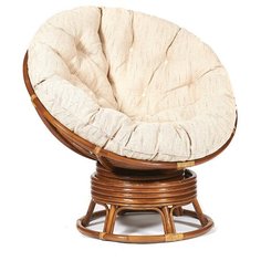 Кресло-качалка TETCHAIR PAPASAN с матрасом, коньяк