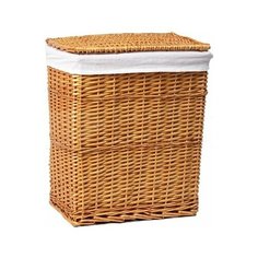 Корзина для белья Wasserkraft Ammer WB-370-M светло-коричневая, средняя