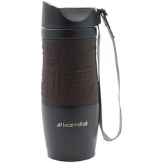 Термокружка Kamille KM-2052A, 0.38 л коричневый