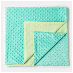 Плед детский Детская линия двусторонний, ментол, 90*100 см, плюш, бязь