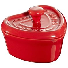 Мини-кокот керамический "Сердце", диаметр 10 см, цвет вишневый, Staub, 40511-092