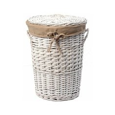 Корзина для белья Wasserkraft Aller WB-106-M белая, средняя