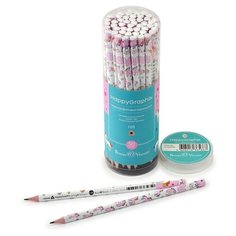 Карандаш чернографитовый "Happy Graphix" единорог НВ. Набор в тубе 50 шт. Bruno Visconti