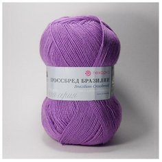 Пряжа Пехорка Кроссбред Бразилии, 50 % мериносовая шерсть, 50 % акрил, 100 г, 500 м, 5 шт., 179 фиалка