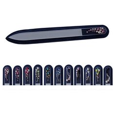 Пилка Стеклянная 2- х сторонняя, со стразами ( до 20 ) в бархатном чехле, ручная работа SW вдохновение/INSPIRATION