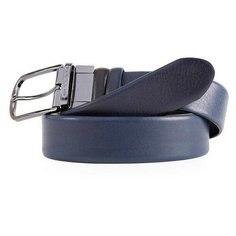 Ремень двусторонний Piquadro Black Square чёрный/синий CU4877B3/NBLU2