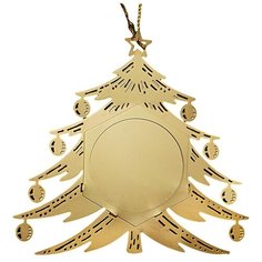 Елочная игрушка Magic Time 25111, золотистый, 8.7 см