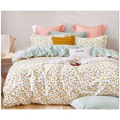 Постельное белье Розовые сны, семейный размер с простыней на резинке 180*200, сатин, с наволочками 70х70, СК-453- дуэт-70-180