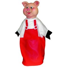 Весна Перчаточная кукла Веселый поросенок №2 (В2325) красный