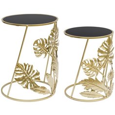 Набор столиков Glasar 54-172/171, золотистый ГЛАСАР