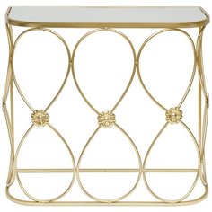 Столик консольный Glasar 54-164, ДхШ: 68 х 28 см, золотистый ГЛАСАР