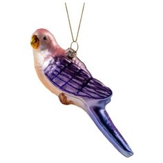 Елочная игрушка Magic Time Птица 86627, фиолетовый, 16.5 см