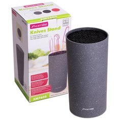 Подставка для ножей Kamille KM-7605 (22,5 см.) белый мрамор, серый мрамор, черный мрамор
