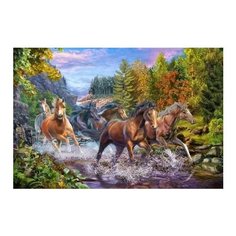 Алмазная мозаика "Бегущие лошади" (31 цвет) Рыжий кот
