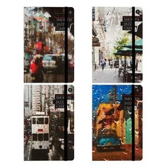 Блокнот горизонтальный А5 "Megapolis Art" (JAZZ CAFE) 4 вида, линейка. Цена за1 шт. Bruno Visconti