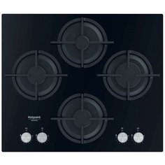 Газовая варочная поверхность Hotpoint-Ariston: 4 газовые конфорки QS 61S/BK