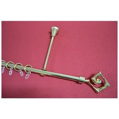 Карниз однорядный Квадрат витой, диаметром 16 мм (180 см, Золото глянец) Мастер Плюс