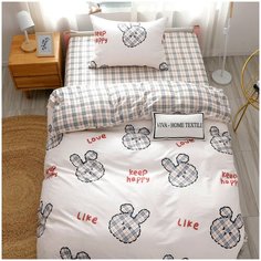 Детское постельное бельё ситрейд CDK002, размер 1,5 спальный, люкс сатин (100% хлопок), простыня 160 см