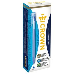 CROWN Набор гелевых ручек "Multi Jell", 0.4 мм, 12 штук, синий цвет чернил