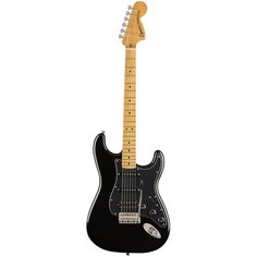 FENDER SQUIER SQ CV 70s STRAT HSS MN BLK Электрогитара, цвет черный, материал корпуса - тополь, гриф - клён, накладка грифа - клён, количество ладов: 21, мензура 25