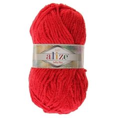 Пряжа ALIZE "Softy Plus", 100% микрополиэстер, 120 м*100 г, 56 красная
