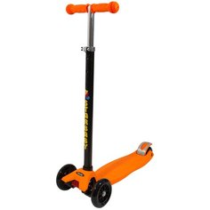 Детский трёхколёсный складной самокат Starbaby SKL-07, цвет оранжевый Olimp