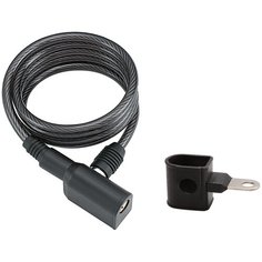 Замок велосипедный GOLDEN KEY тросовый 6х1000мм с ключом и держателем TBS