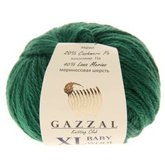 Пряжа Gazzal "Baby Wool XL", 100 м/50 гр, (814 зеленый)