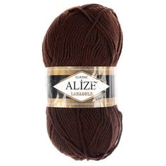 Пряжа ALIZE "Lanagold", 51% акрил, 49% шерсть, 240 м*100 г, 26 коричневая