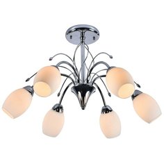 Люстра ESCADA Basic 1161/6P, E27, 360 Вт, кол-во ламп: 6 шт., цвет арматуры: хром, цвет плафона: белый