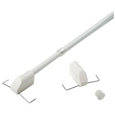 Карниз-кафе OLEXDECO «Спринг» 85-135 см. Белый