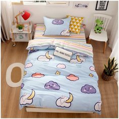 Детское постельное бельё ситрейд CDK004, размер 1,5 спальный, люкс сатин (100% хлопок), простыня 160 см