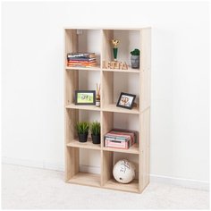 Стеллаж Quattro 8 секций Дуб сонома 706х1396х280 Letta