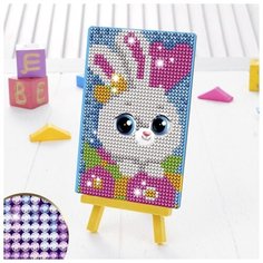 Алмазная мозаика Школа талантов на подставке, "Зайка" размер, 10*15 см