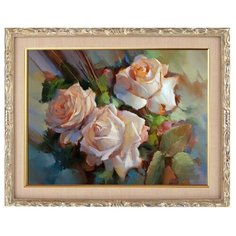 Алмазная мозаика Milato "Чайные розы", 28*20 см, 22 цвета