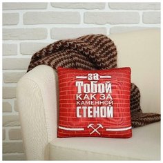 Подушка- антистресс mni mnu "За тобой, как за каменной стеной" (2771932)