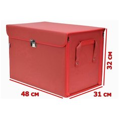 Органайзер в багажник "Премьер" (размер XL). Искусственная кожа. Цвет: красный. A&P Групп